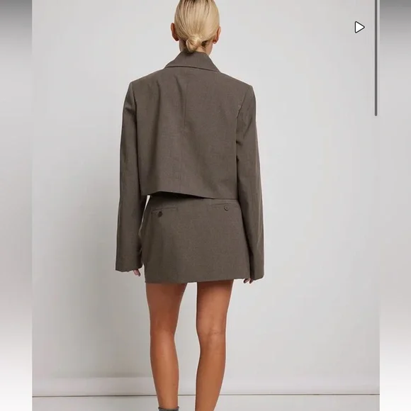 Josephine HJ x NA-KD Skirt Set - Tan/Gray